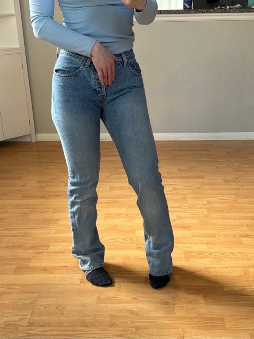 Vintage Gap Boot Cut High Rise Denim Light Wash Jeans